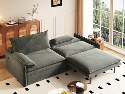 4 Seat Convertible Sleeper Sofa Bed, Modern With Storage