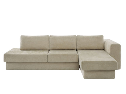 L-Shaped Modular Sofa With Double Layer Cushion