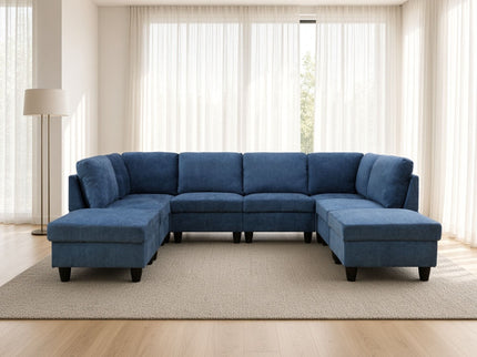 8 Piece Modular U - Shape Sectional Sofa