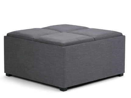 Avalon - Square Coffee Table, Storage Ottoman