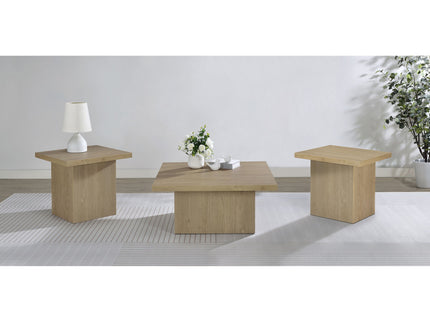Eldridge - Coffee Table Set With Chunky Square Tops