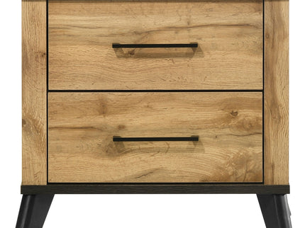 Georgina - 2 Drawer Nightstand - Natural Wood