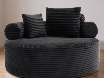 Round Sofa Bed With 3 Pillows For Living Room