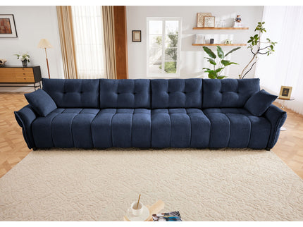 Modern Sofa & Pillows, Textured Cover, High Rebound Cushions
