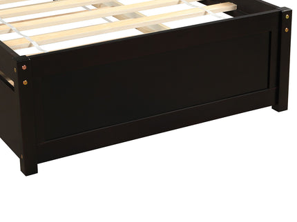Platform Bed Wood Bed Frame With Trundle