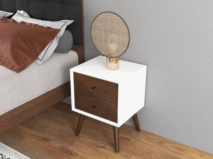 Caroline - Mid-Century Modern Style Night Stand 2 Drawer