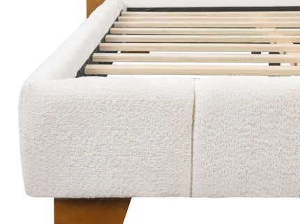 Modern Upholstered Platform Bed Frame With Built-In Reading Lights