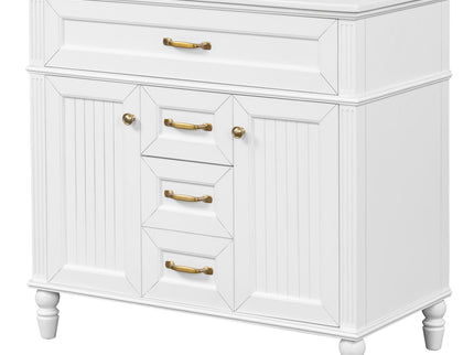 Modern Freestanding Bathroom Vanity With Sink, Cabinet, Soft-Close Drawers, Tip-Out Tray