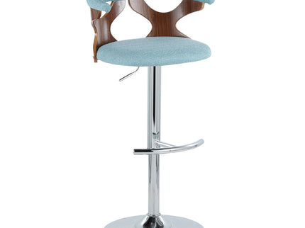 Gardenia - Mid Century Modern Adjustable Barstool With Swivel With Rounded T Footrest (Set of 2)