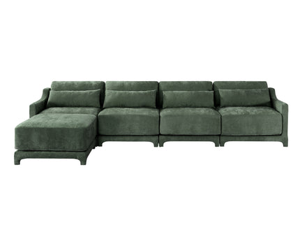 Stylish Sofa With Ottoman And Lumbar Pillows, Ergonomic Design