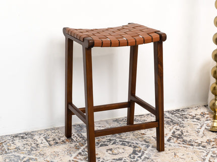 James - Mid-Century Modern Genuine Counter Stool