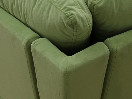 Modular L - Shaped Sectional Sofa, 6 Seater, 4 Piece Couch With Chaise - Green