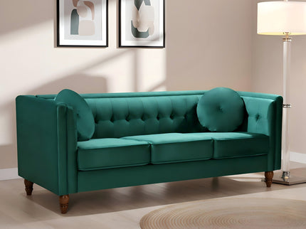 Chesterfield Sofa With Square Arms For Living Room