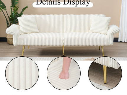 Luxury Foldable Double Sofa Bed With Folding Armrests