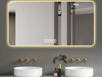 LED Bathroom Mirror With 3 Color Dimmable Backlight