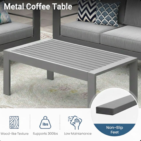 Outdoor Patio Set All-Weather With Thick Cushions