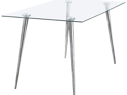 Vendas - Rectangular Glass Top Dining Table - Chrome