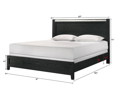 Contemporary Panel Bed With Accents