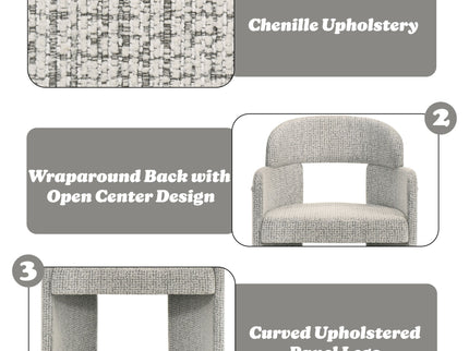 Kyree - Arm Chair (Set of 2) - Ivory / Gray