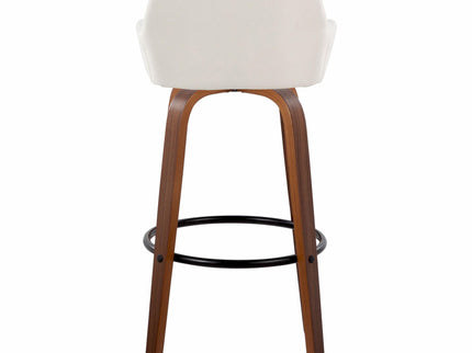 Daniella - Contemporary Fixed Height, Barstool & Swivel And Round Footrest (Set of 2)