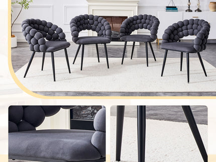 Puffy Bubble, Ball Chain Chairs For Dining Room (Set of 2)