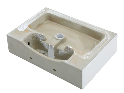 Console Sink With 304 Legs, 24" X 16.75", Wall Mounted Design - White / Black