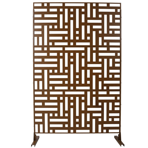 Decorative Freestanding Metal Privacy Screen For Indoor & Outdoor Use