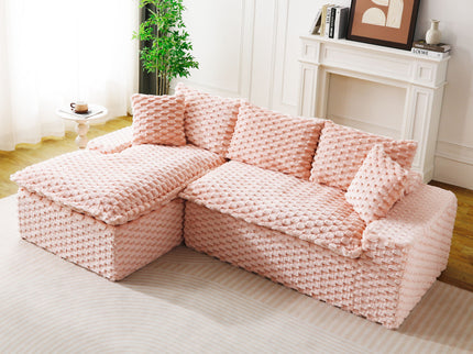 Modular Sofa, Convertible Twin Seat With Chaise Lounge