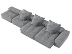 Dark Gray / 3 Seater Sofa With Ottoman