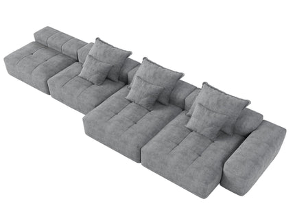 Modern Oversized, Modular Sectional Sofa With Pillows