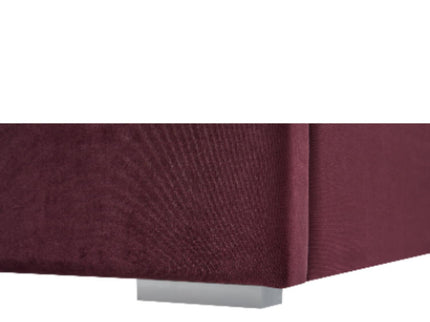 Comfortable Upholstered Bed With Vertical Channel Tufted Wingback Headboard