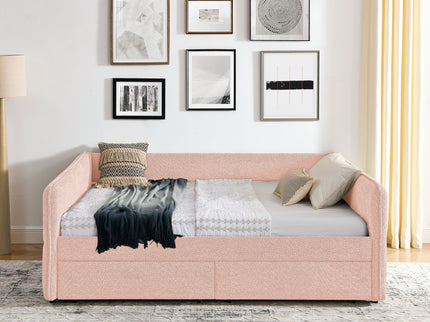Upholstered Daybed & 2 Drawers