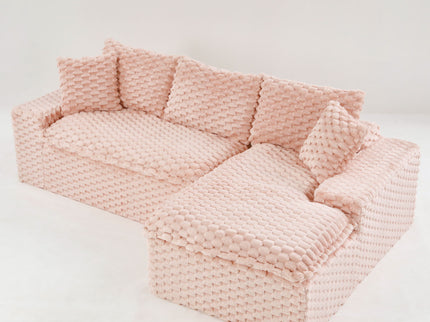 Modular Sofa, Convertible Twin Seat With Chaise Lounge