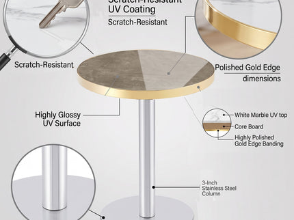 Elegant Modern Round Bistro Table
