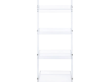 Cimarron - Ladder Bookcase With 4 Shelves - Clear