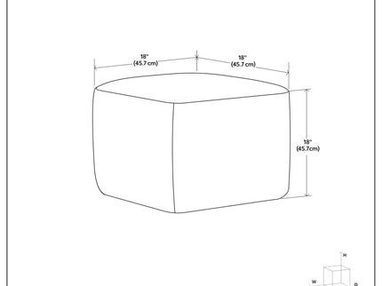 Zoey - Handcrafted Woven Cube Pouf
