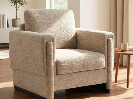 Upholstered Accent Armchair With Square Arm