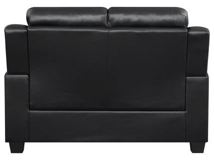 Castro - 2 Piece Living Room Set: Sofa & Loveseat - Black