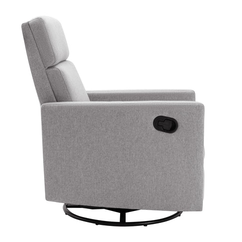 Modern Upholstered Rocker Nursery Chair Seating Glider Swivel Recliner Chair