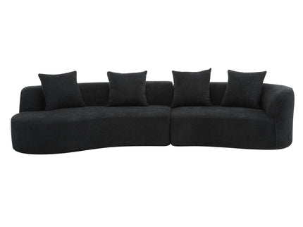 Elegant Curved Sectional Sofa With Full Foam Comfort