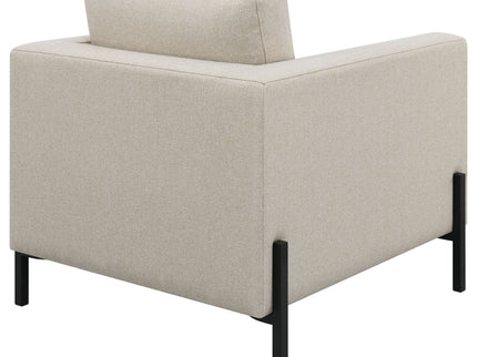Schwan - Upholstered Track Arm Accent Chair - Oatmeal