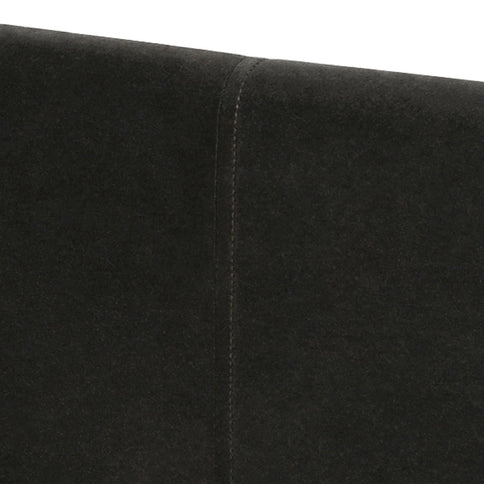 David - King Tufted Wingback Bed - Dark Charcoal Gray