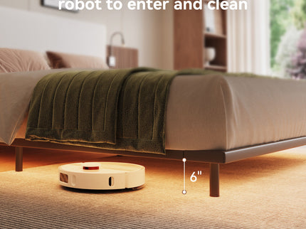 Floating King Size Bed With Integrated Side Tables And Smart Lighting - Beige Gray / White