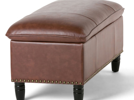 Emily - Storage Ottoman - Cognac