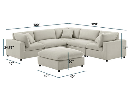 Cassandra - Sofa With Ottoman