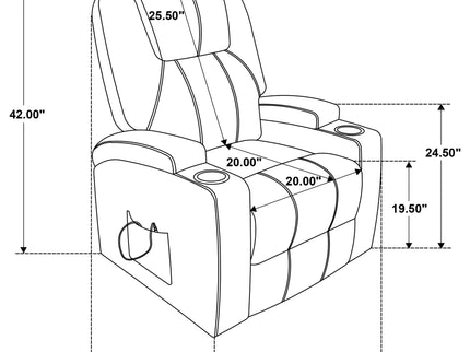 Macklin - Power Lift Massage Recliner With Heat And Dual Cupholders