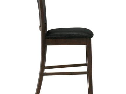 Upholstered Counter Height Stools (Set of 2) - Black / Espresso