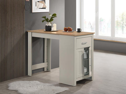 Alonzo - Small Space Counter Height Dining Table With Cabinet And Drawer Storage