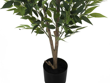47" Tall, Artificial Plant, Acacia Tree, Indoor, Faux, Fake, Floor, Greenery, Potted, Silk, Decorative - Green / Black