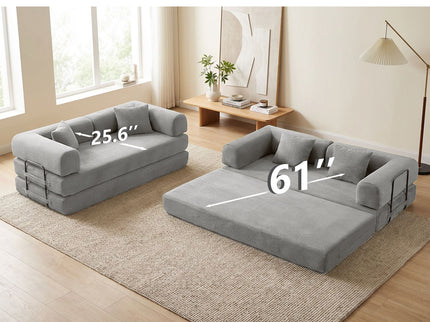 Convertible Sofa Bed With Removable Pillows
